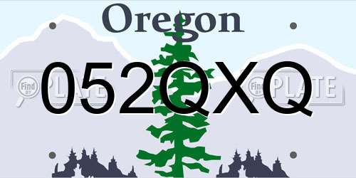 052QXQ Oregon License Plate
