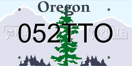 052TTO Oregon License Plate