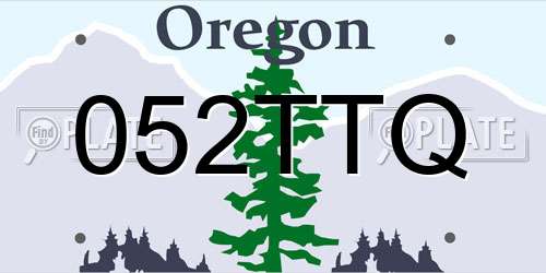 052TTQ Oregon License Plate