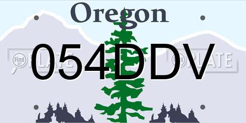 054DDV Oregon License Plate
