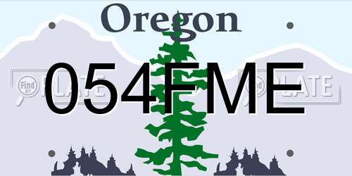 054FME Oregon License Plate