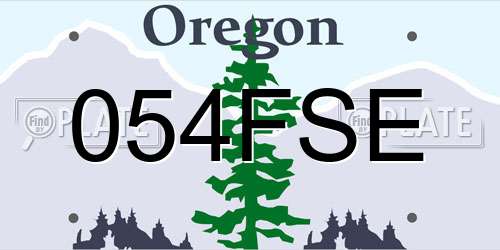 054FSE Oregon License Plate