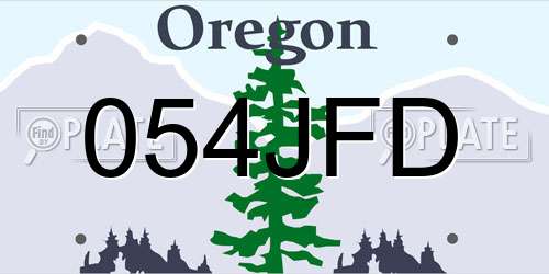 054JFD Oregon License Plate