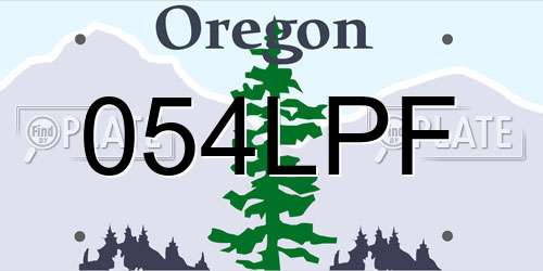 054LPF Oregon License Plate