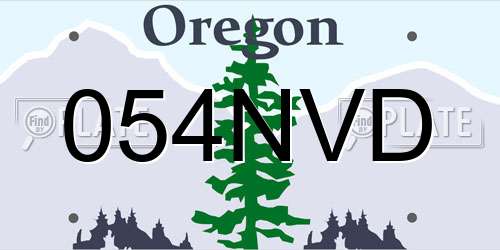 054NVD Oregon License Plate
