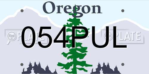 054PUL Oregon License Plate
