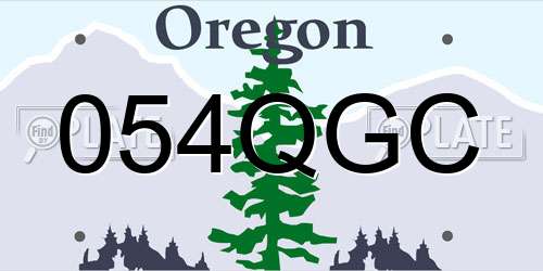 054QGC Oregon License Plate