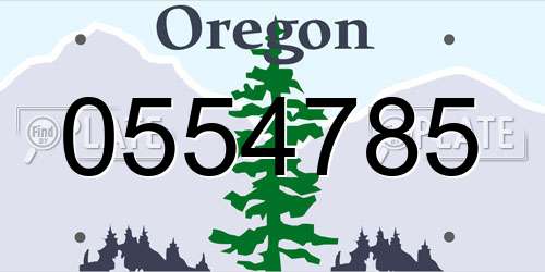0554785 Oregon License Plate