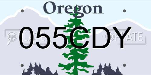 055CDY Oregon License Plate