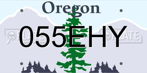 055EHY Oregon License Plate