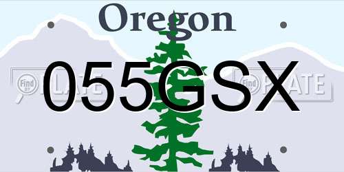 055GSX Oregon License Plate