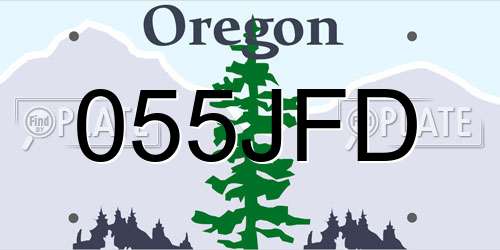 055JFD Oregon License Plate