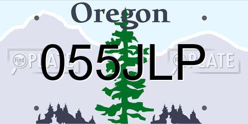055JLP Oregon License Plate