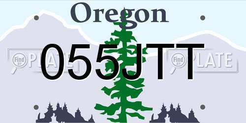 055JTT Oregon License Plate
