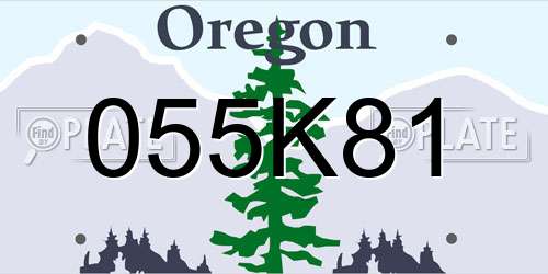 055K81 Oregon License Plate