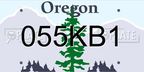 055KB1 Oregon License Plate