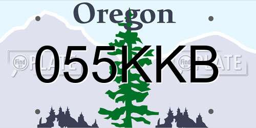 055KKB Oregon License Plate