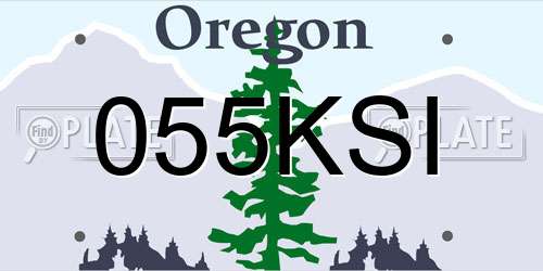 055KSI Oregon License Plate