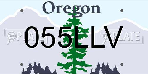055LLV Oregon License Plate