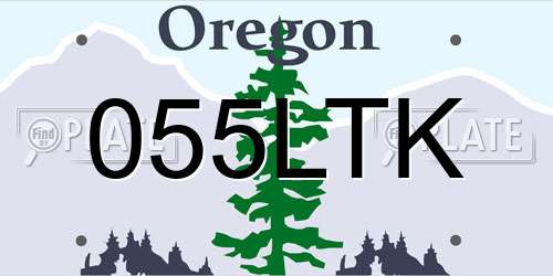 055LTK Oregon License Plate