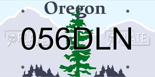 056DLN Oregon License Plate