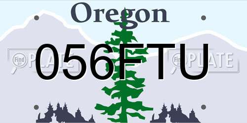 056FTU Oregon License Plate