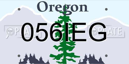 056IEG Oregon License Plate