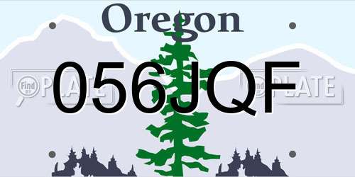 056JQF Oregon License Plate