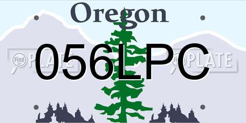 056LPC Oregon License Plate