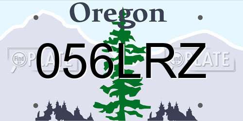 056LRZ Oregon License Plate