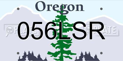 056LSR Oregon License Plate