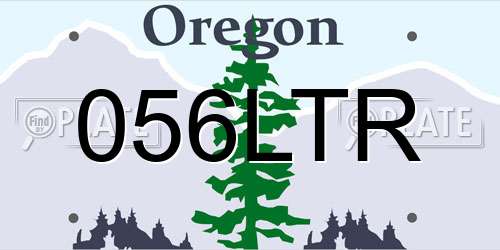 056LTR Oregon License Plate