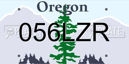 056LZR Oregon License Plate