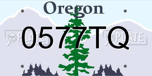0577TQ Oregon License Plate