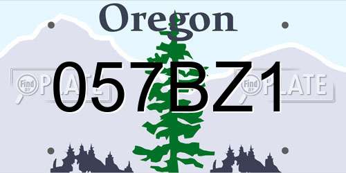 057BZ1 Oregon License Plate