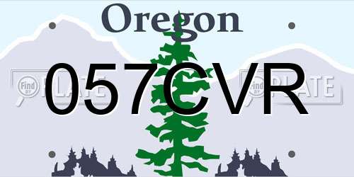 057CVR Oregon License Plate