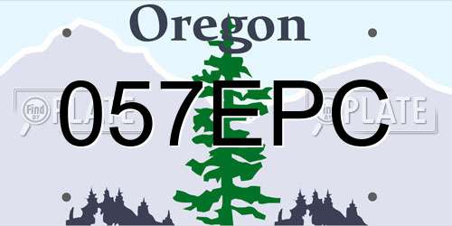 057EPC Oregon License Plate