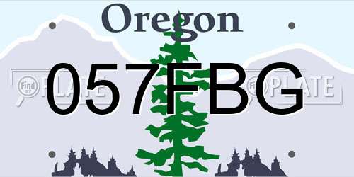 057FBG Oregon License Plate