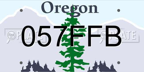 057FFB Oregon License Plate