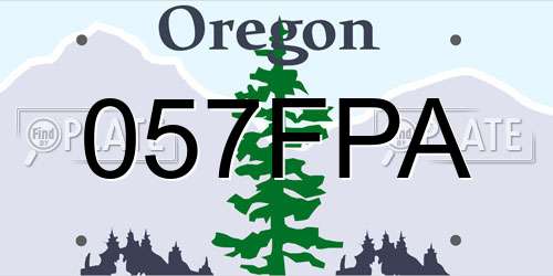 057FPA Oregon License Plate
