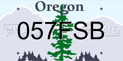 057FSB Oregon License Plate