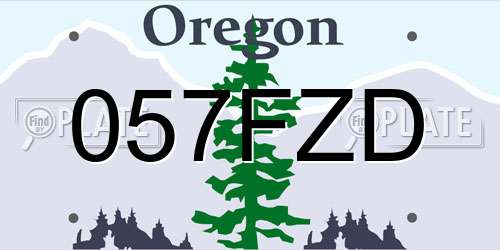 057FZD Oregon License Plate