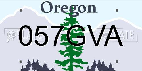 057GVA Oregon License Plate