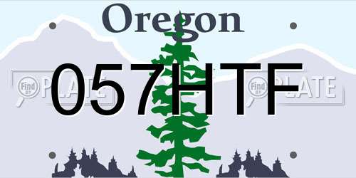 057HTF Oregon License Plate