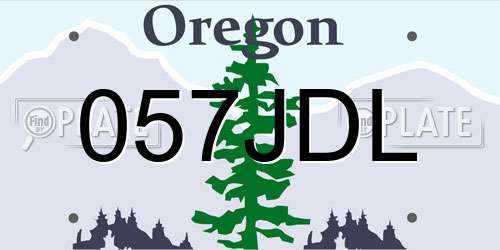 057JDL Oregon License Plate