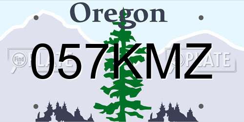 057KMZ Oregon License Plate