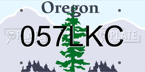 057LKC Oregon License Plate
