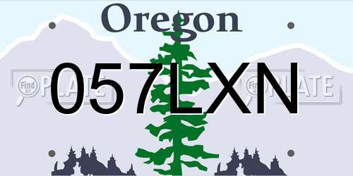 057LXN Oregon License Plate