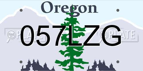 057LZG Oregon License Plate