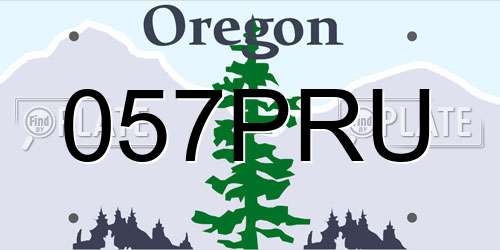 057PRU Oregon License Plate